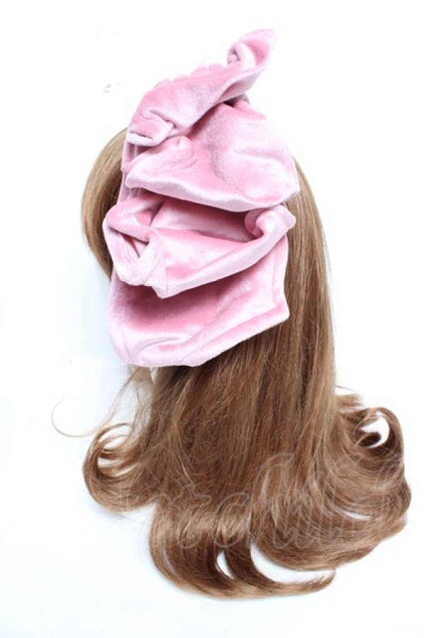 画像2: Hoshibako Works / お人形風ラッピングリボンカチューシャ  ピンク Y-25-12-25-090-LO-AC-SZ-ZY (2)