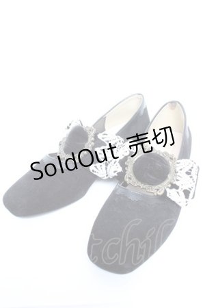 画像: axes femme / ベロアリボンバレエシューズ L 黒 Y-25-12-25-096-AX-SH-SZ-ZT0131U