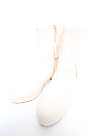 画像: axes femme POETIQUE / レースアップストレッチブーツ L 生成り Y-25-12-25-097-AX-SH-SZ-ZY