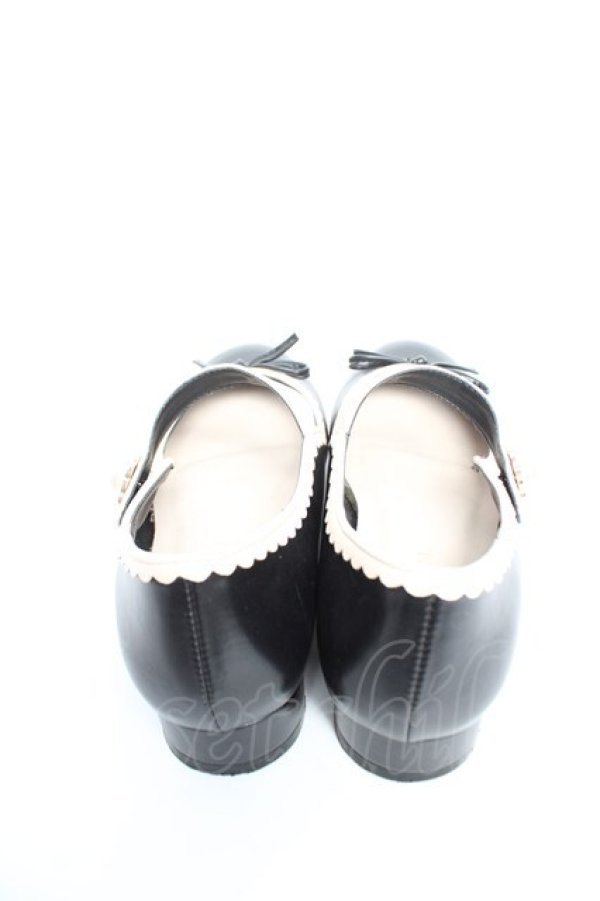 画像3: axes femme POETIQUE / リボン付きフラットパンプス L 黒 Y-25-12-25-098-AX-SH-SZ-ZY (3)