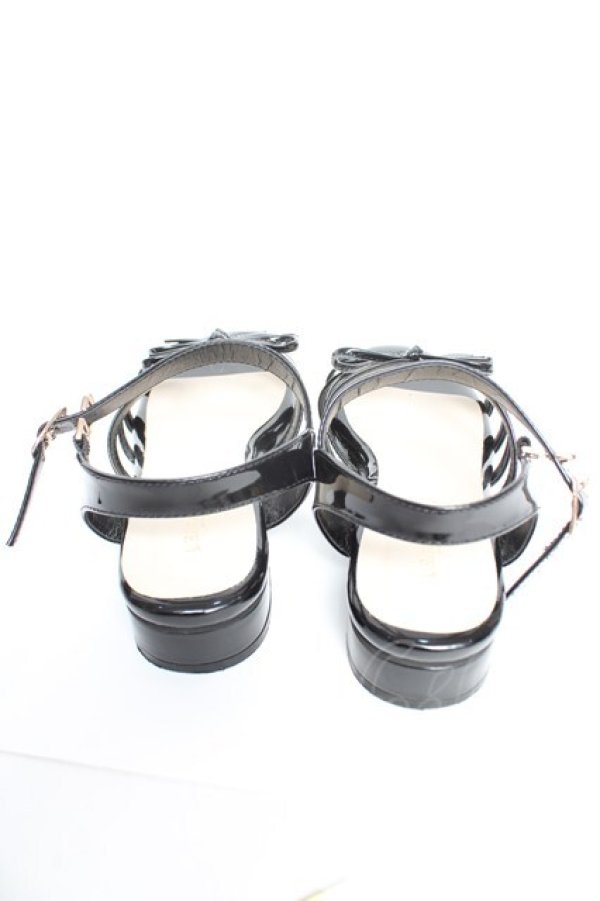 画像3: axes femme POETIQUE / ローヒールリボンサンダル L 黒 Y-25-12-25-100-AX-SK-SZ-ZY (3)