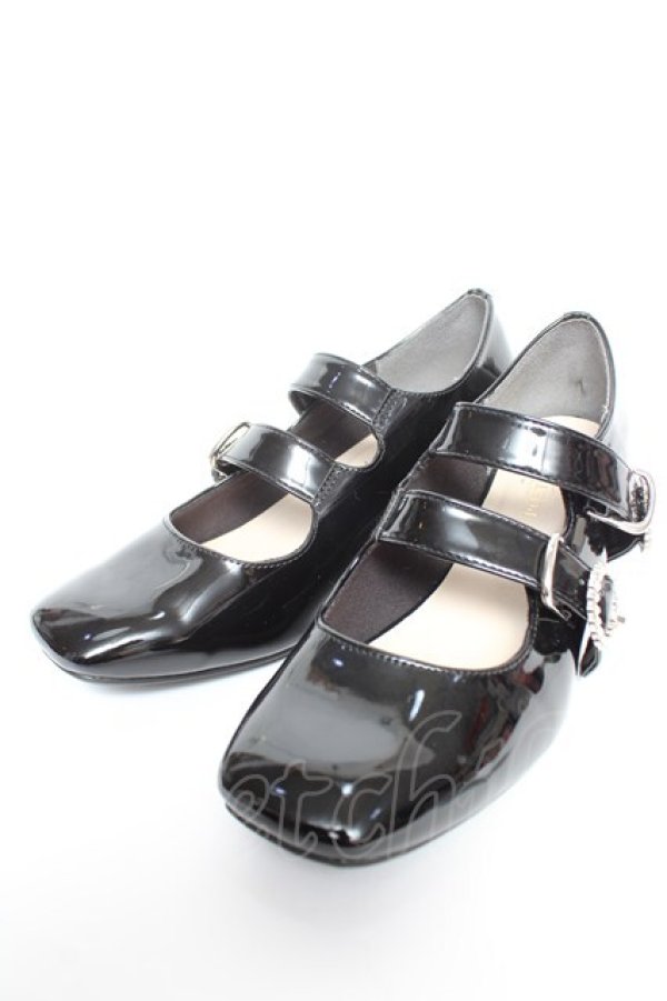 画像1: axes femme POETIQUE / ビジューバックルパンプス L 黒 Y-25-12-25-101-AX-SH-SZ-ZY (1)