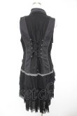 画像2: Ozz Croce / 薔薇刺繍フリルベスト  黒 Y-25-12-25-107-OO-JA-SZ-ZY (2)