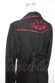 画像4: Ozz oneste / ジャガード×刺繍チャイナボタンジャケット  黒×赤 Y-25-12-25-113-OO-JA-SZ-ZY (4)