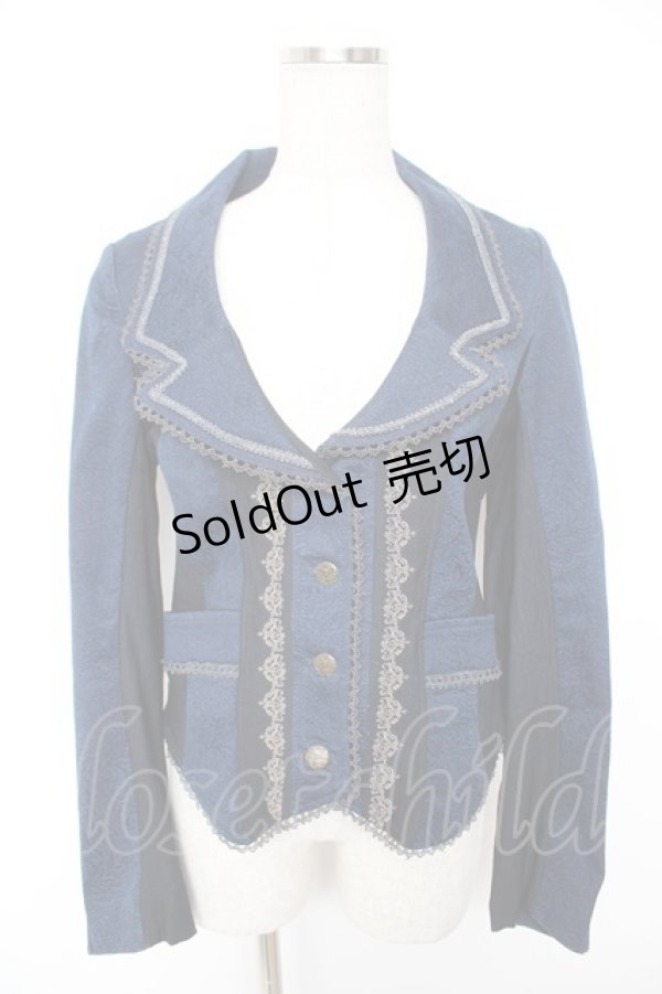 画像1: Ozz Croce / ジャガードptジャケット  青 Y-25-12-25-114-OO-JA-SZ-ZY (1)