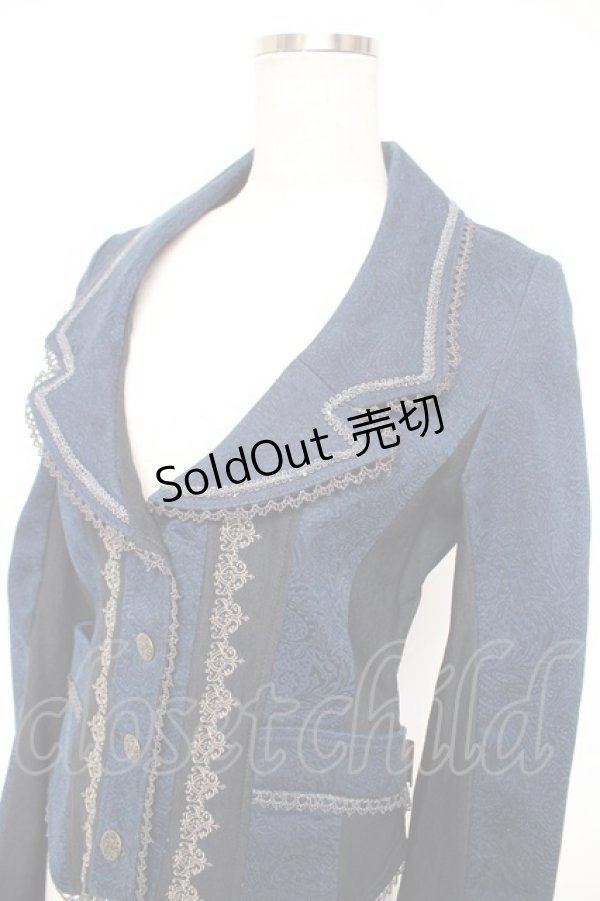 画像3: Ozz Croce / ジャガードptジャケット  青 Y-25-12-25-114-OO-JA-SZ-ZY (3)