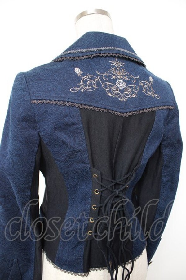 画像4: Ozz Croce / ジャガードptジャケット  青 Y-25-12-25-114-OO-JA-SZ-ZY (4)