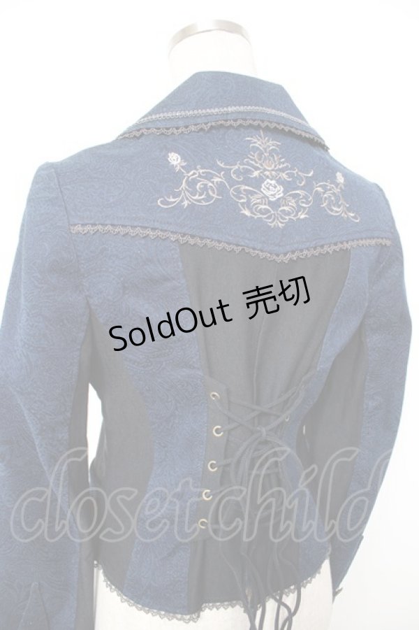 画像4: Ozz Croce / ジャガードptジャケット  青 Y-25-12-25-114-OO-JA-SZ-ZY (4)