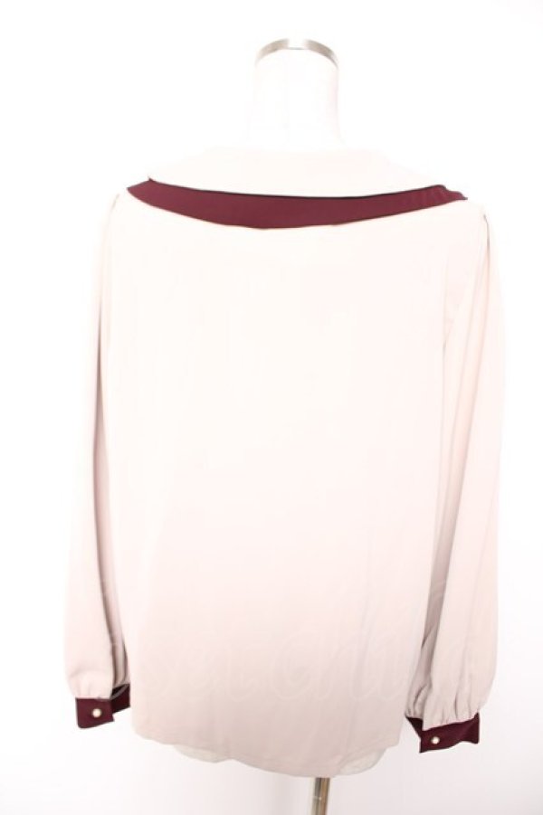 画像2: axes femme / ２枚襟ブラウス M ピンク Y-25-12-25-115-AX-BL-SZ-ZY (2)