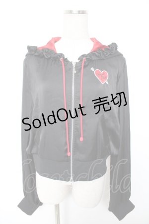画像: Angelic Pretty / Dolly Heartパーカ  黒 Y-25-12-25-116-AP-TO-SZ-ZY