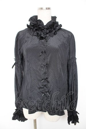 画像: Angelic Pretty / ファンシー襟フリルブラウス  黒 Y-25-12-25-118-AP-BL-SZ-ZY