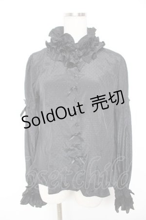 画像: Angelic Pretty / ファンシー襟フリルブラウス  黒 Y-25-12-25-118-AP-BL-SZ-ZY