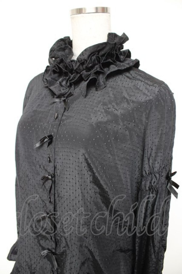 画像3: Angelic Pretty / ファンシー襟フリルブラウス  黒 Y-25-12-25-118-AP-BL-SZ-ZY (3)