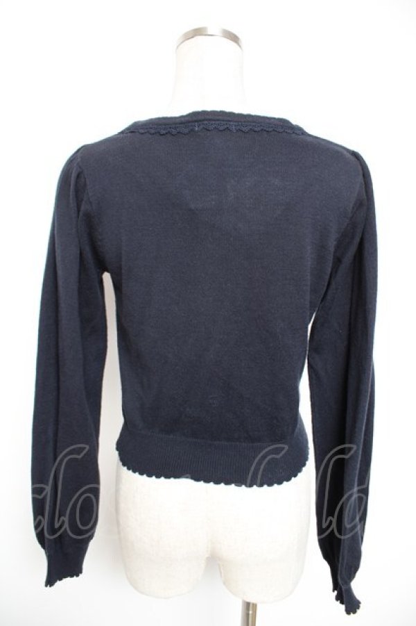 画像2: axes femme POETIQUE / 遊園地カーディガン M 紺 Y-25-12-25-119-AX-TO-SZ-ZY (2)