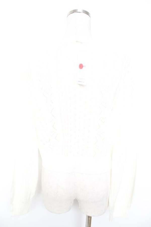 画像2: axes femme POETIQUE / チェリー刺繍ニットカーディガン M 生成り Y-25-12-25-120-AX-TO-SZ-ZY (2)
