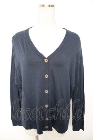 画像: Jane Marple Dans Le Salon / ソフトTクロスドレープカーディガン M 紺 Y-25-12-25-123-JM-TO-SZ-ZY