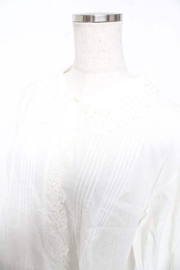 画像3: Jane Marple Dans Le Salon / スカラップレースブラウス M 白 Y-25-12-25-124-JM-BL-SZ-ZY (3)
