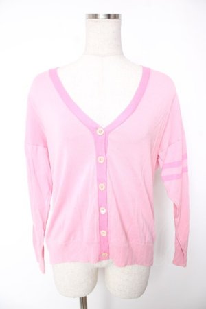 画像: Jane Marple Dans Le Salon / ラインVネックカーディガン M ピンク Y-25-12-25-126-JM-TO-SZ-ZY