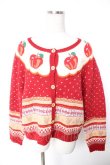 画像1: PINK HOUSE / アップルブロッサムモチーフニットカーディガン F 赤 Y-25-12-25-128-LO-TO-SZ-ZY (1)