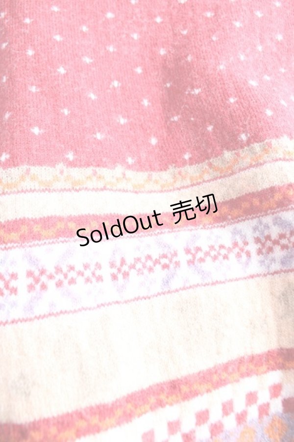 画像4: PINK HOUSE / アップルブロッサムモチーフニットカーディガン F 赤 Y-25-12-25-128-LO-TO-SZ-ZY (4)