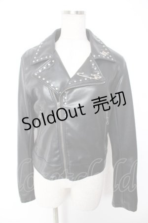 画像: REFLEM / PUレザークロップドライダースジャケット F ブラック Y-25-12-25-130-PU-JA-SZ-ZY