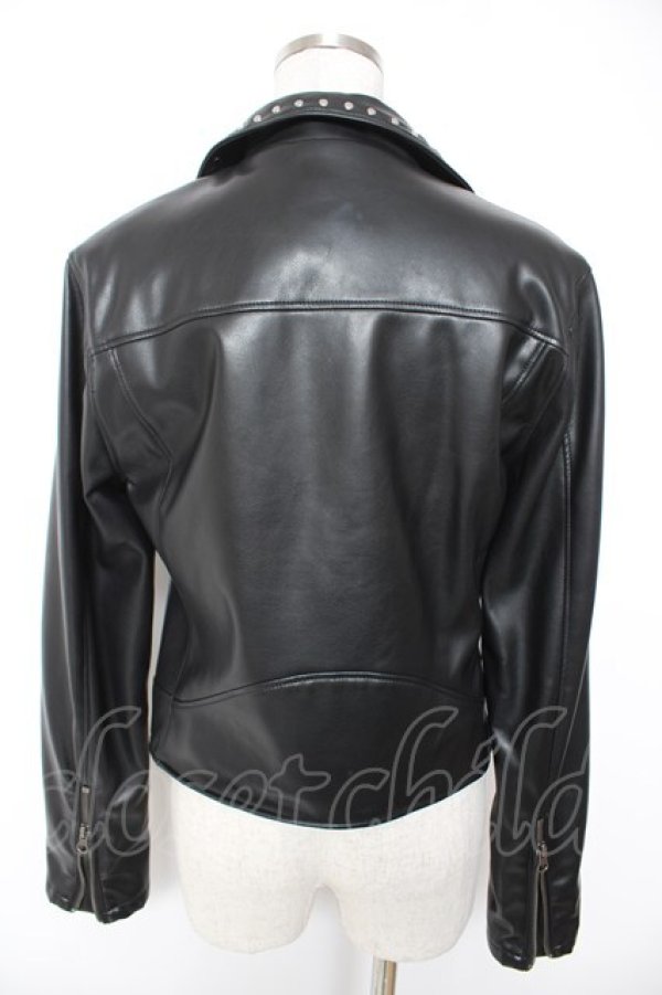 画像2: REFLEM / PUレザークロップドライダースジャケット F ブラック Y-25-12-25-130-PU-JA-SZ-ZY (2)