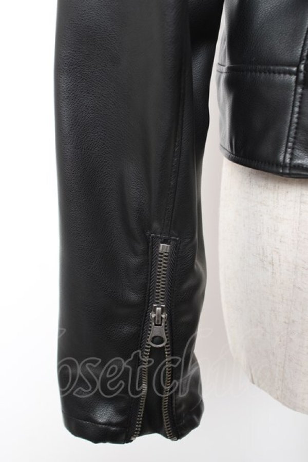 画像4: REFLEM / PUレザークロップドライダースジャケット F ブラック Y-25-12-25-130-PU-JA-SZ-ZY (4)