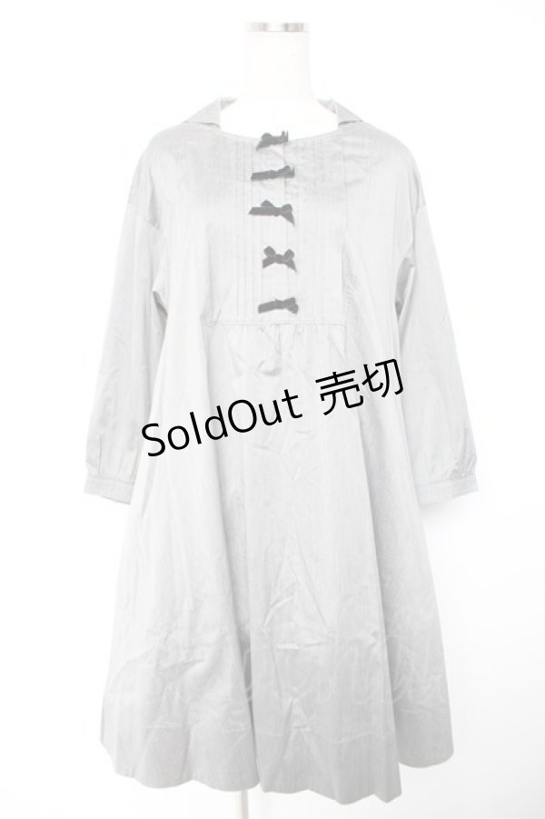 画像1: Jane Marple / シャンブレーストライプのワンピース M グレー Y-25-12-25-136-JM-OP-SZ-ZY (1)