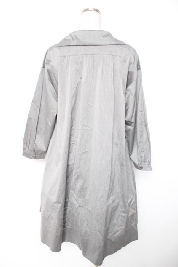 画像2: Jane Marple / シャンブレーストライプのワンピース M グレー Y-25-12-25-136-JM-OP-SZ-ZY (2)