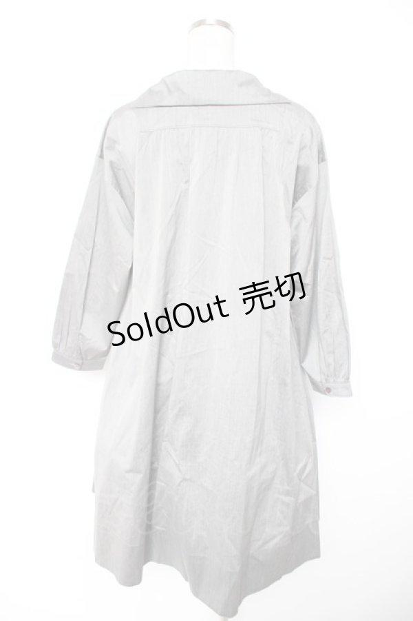 画像2: Jane Marple / シャンブレーストライプのワンピース M グレー Y-25-12-25-136-JM-OP-SZ-ZY (2)