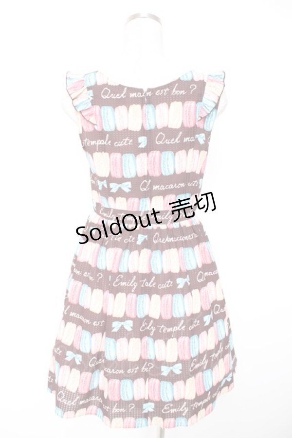 画像2: Emily Temple cute / マカロンプリントワンピース  ブラウン Y-25-12-25-139-ET-OP-SZ-ZY (2)