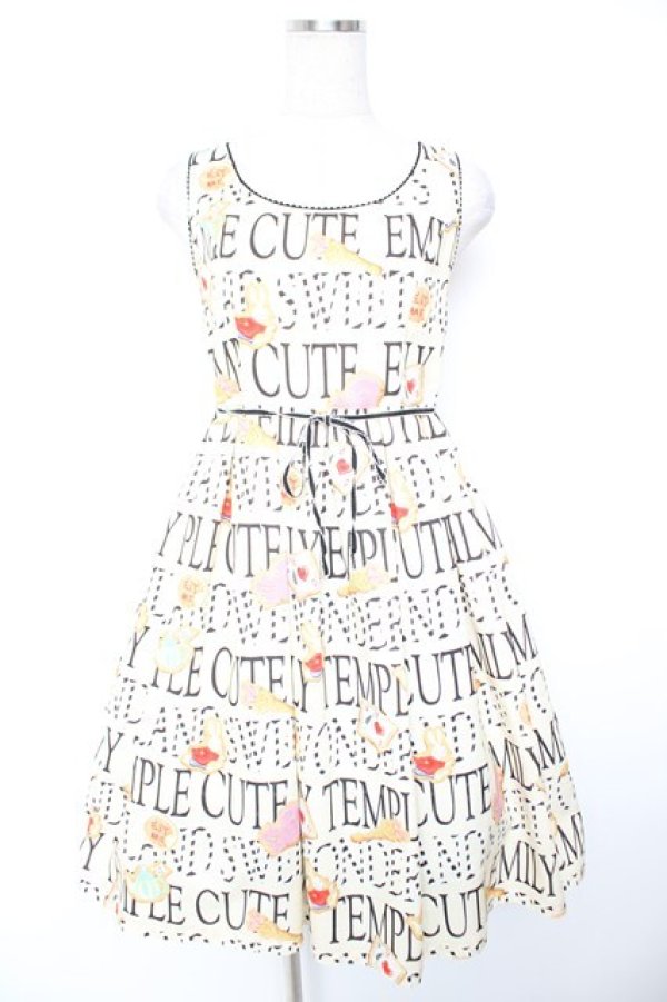画像1: Emily Temple cute / WONDER LANDクッキーノースリーブワンピース  クリーム Y-25-12-25-142-ET-OP-SZ-ZY (1)