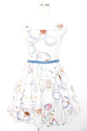 画像: MILK / Tea Partyドレス  ブルーグレーベース Y-25-12-25-144-ML-OP-SZ-ZY