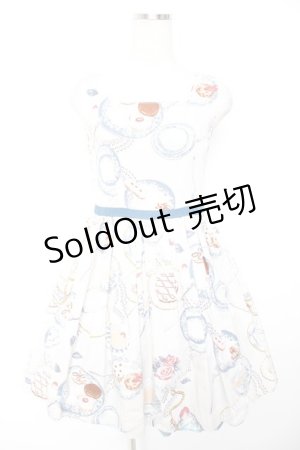 画像: MILK / Tea Partyドレス  ブルーグレーベース Y-25-12-25-144-ML-OP-SZ-ZI