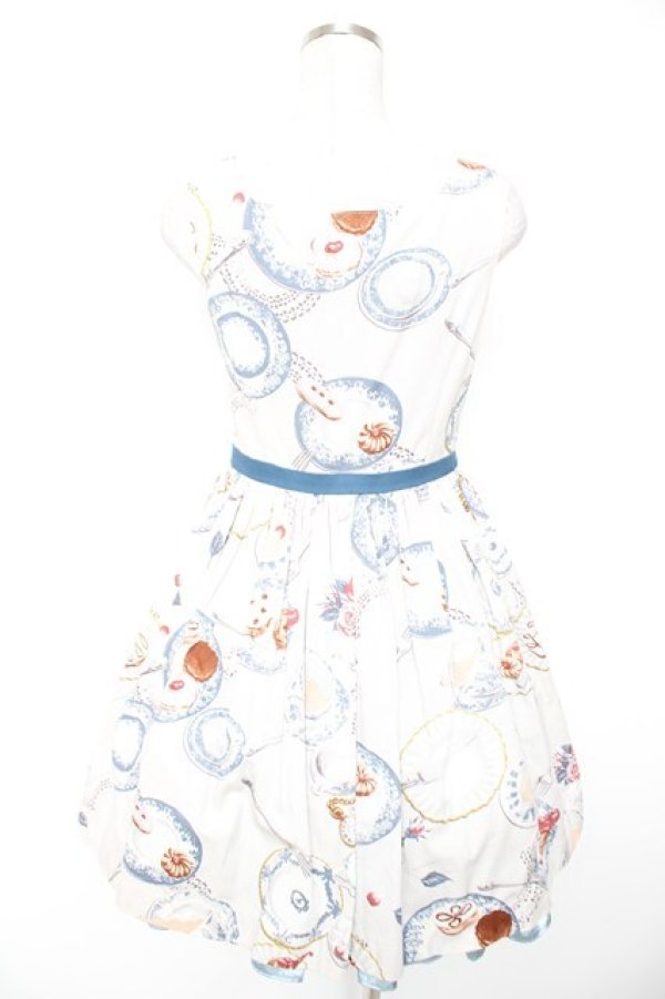 画像2: MILK / Tea Partyドレス  ブルーグレーベース Y-25-12-25-144-ML-OP-SZ-ZY (2)