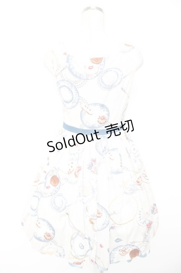 画像2: MILK / Tea Partyドレス  ブルーグレーベース Y-25-12-25-144-ML-OP-SZ-ZI (2)