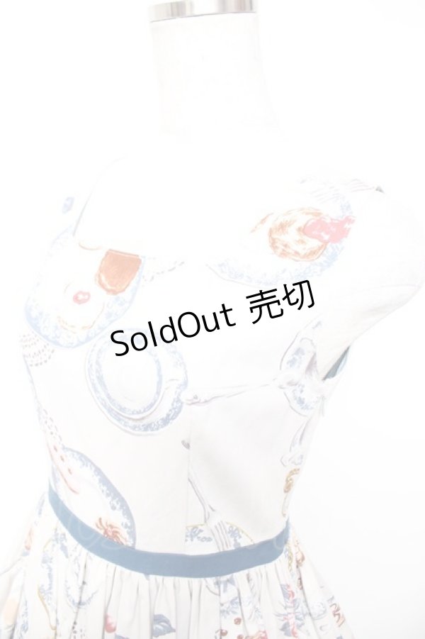 画像3: MILK / Tea Partyドレス  ブルーグレーベース Y-25-12-25-144-ML-OP-SZ-ZI (3)