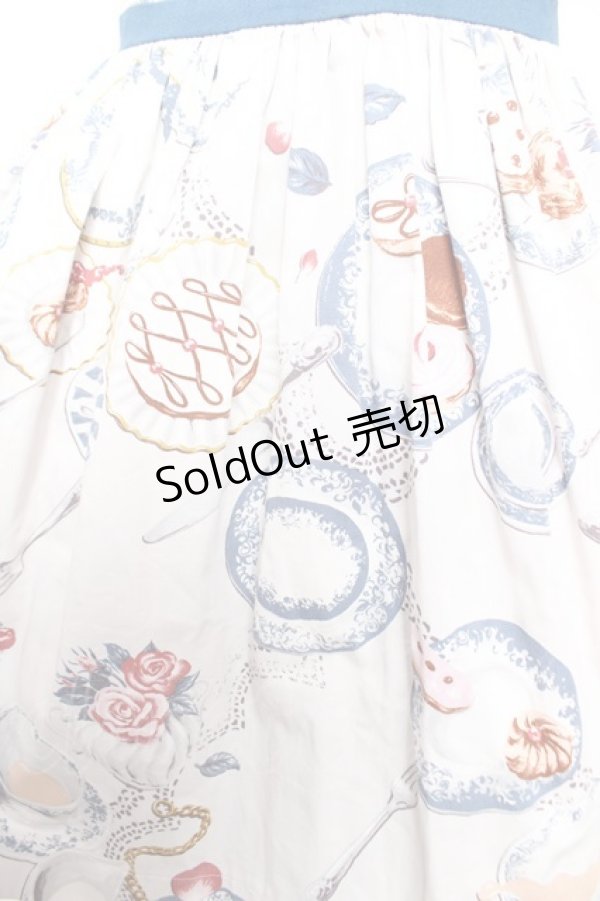 画像4: MILK / Tea Partyドレス  ブルーグレーベース Y-25-12-25-144-ML-OP-SZ-ZI (4)