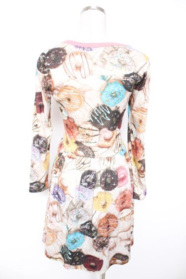 画像2: MILK / DONUTカットワンピース  チョコクリームベース/ラズベリー Y-25-12-25-145-ML-OP-SZ-ZY (2)