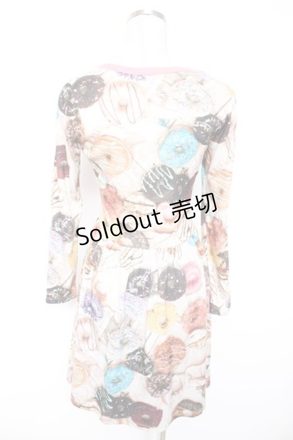 画像2: MILK / DONUTカットワンピース  チョコクリームベース/ラズベリー Y-25-12-25-145-ML-OP-SZ-ZI (2)