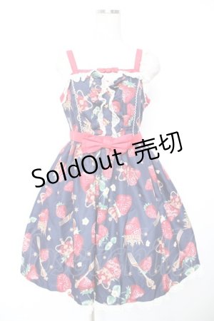 画像: Angelic Pretty / Royal Crown Berry SpecialジャンパースカートSet  紺 Y-25-12-25-146-AP-OP-SZ-ZY