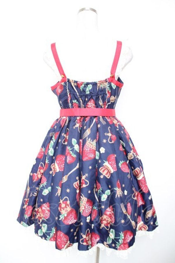 画像2: Angelic Pretty / Royal Crown Berry SpecialジャンパースカートSet  紺 Y-25-12-25-146-AP-OP-SZ-ZY (2)