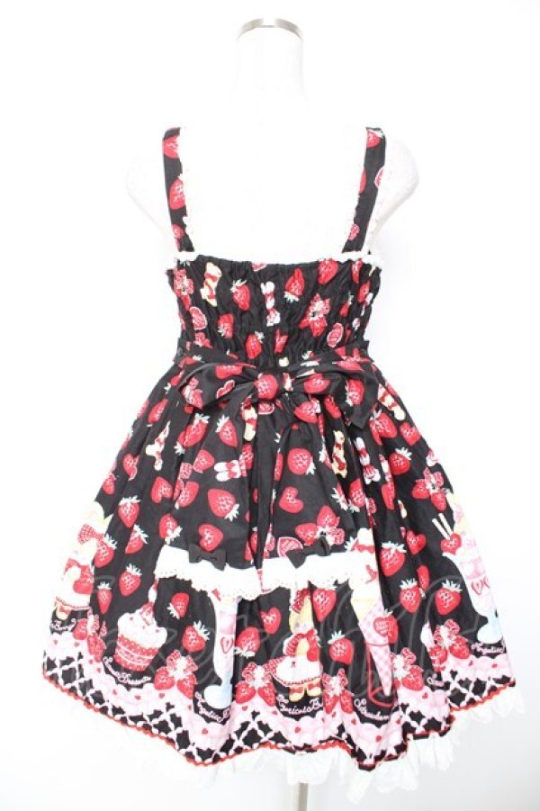 画像2: Angelic Pretty / Lyrical Bunny ParlorジャンパースカートSET  黒 Y-25-12-25-147-AP-OP-SZ-ZY (2)