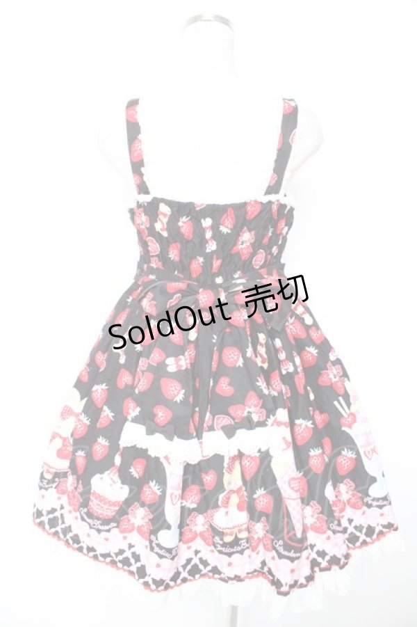 画像2: Angelic Pretty / Lyrical Bunny ParlorジャンパースカートSET  黒 Y-25-12-25-147-AP-OP-SZ-ZY (2)