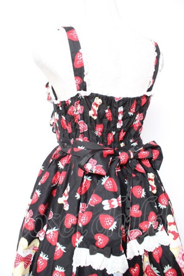 画像5: Angelic Pretty / Lyrical Bunny ParlorジャンパースカートSET  黒 Y-25-12-25-147-AP-OP-SZ-ZY (5)