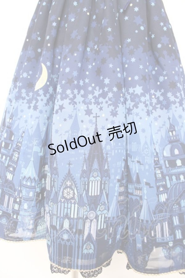 画像4: Angelic Pretty / Moonlight Castleジャンパースカート  紺 Y-25-12-25-148-AP-OP-SZ-ZY (4)