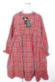 画像1: HEIHEI / ワッペンチェックワイドワンピース  赤 Y-25-12-25-150-PU-OP-SZ-ZY (1)