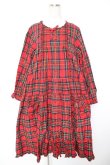画像1: PINK HOUSE / シャギー起毛タータンチェックミディワンピース F 赤 Y-25-12-25-151-LO-OP-SZ-ZY (1)