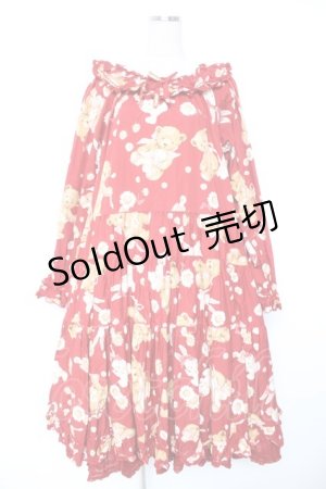 画像: PINK HOUSE / ひな菊ロンドプリントミディ丈ワンピース F 赤 Y-25-12-25-152-LO-OP-SZ-ZY