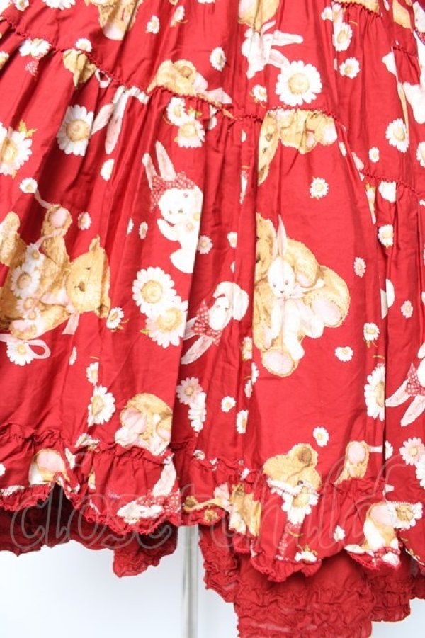 画像5: PINK HOUSE / ひな菊ロンドプリントミディ丈ワンピース F 赤 Y-25-12-25-152-LO-OP-SZ-ZY (5)